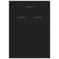 Scarpiera Nera 60x35x84 cm in Legno Multistrato 801072