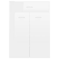 Scarpiera Bianco Lucido 60x35x84 cm in Legno Multistrato 801077