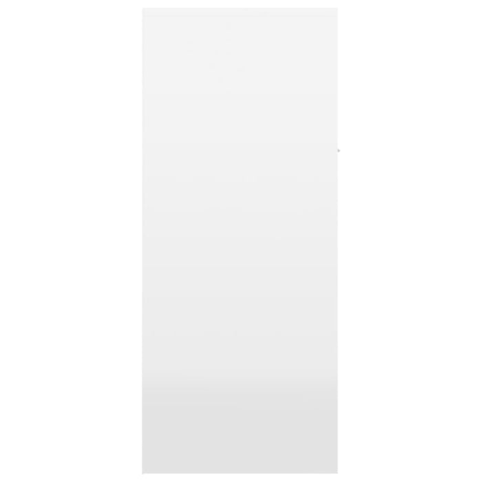 Scarpiera Bianco Lucido 60x35x84 cm in Legno Multistrato 801077