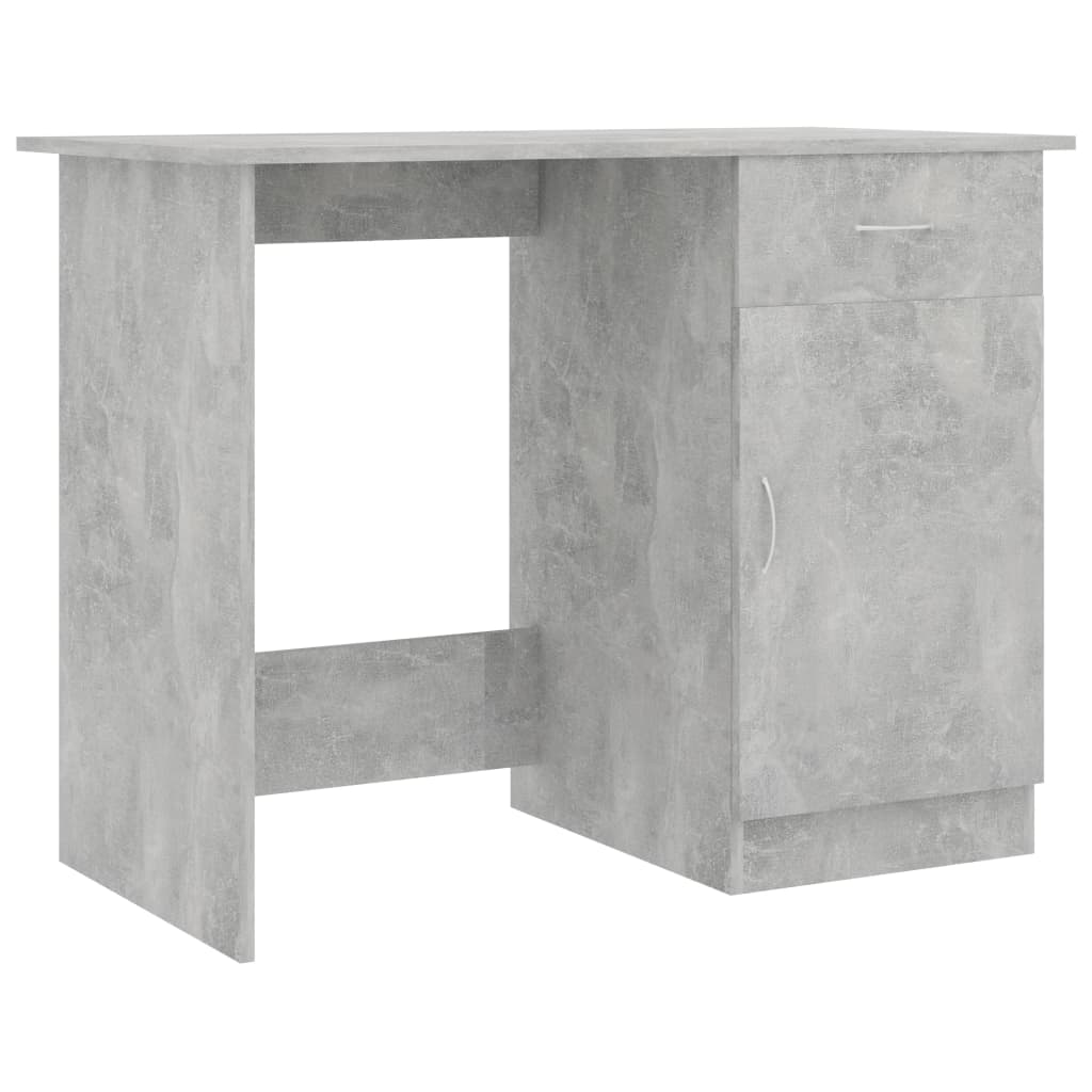 Scrivania Grigio Cemento 100x50x76 cm in Legno Multistrato 801084