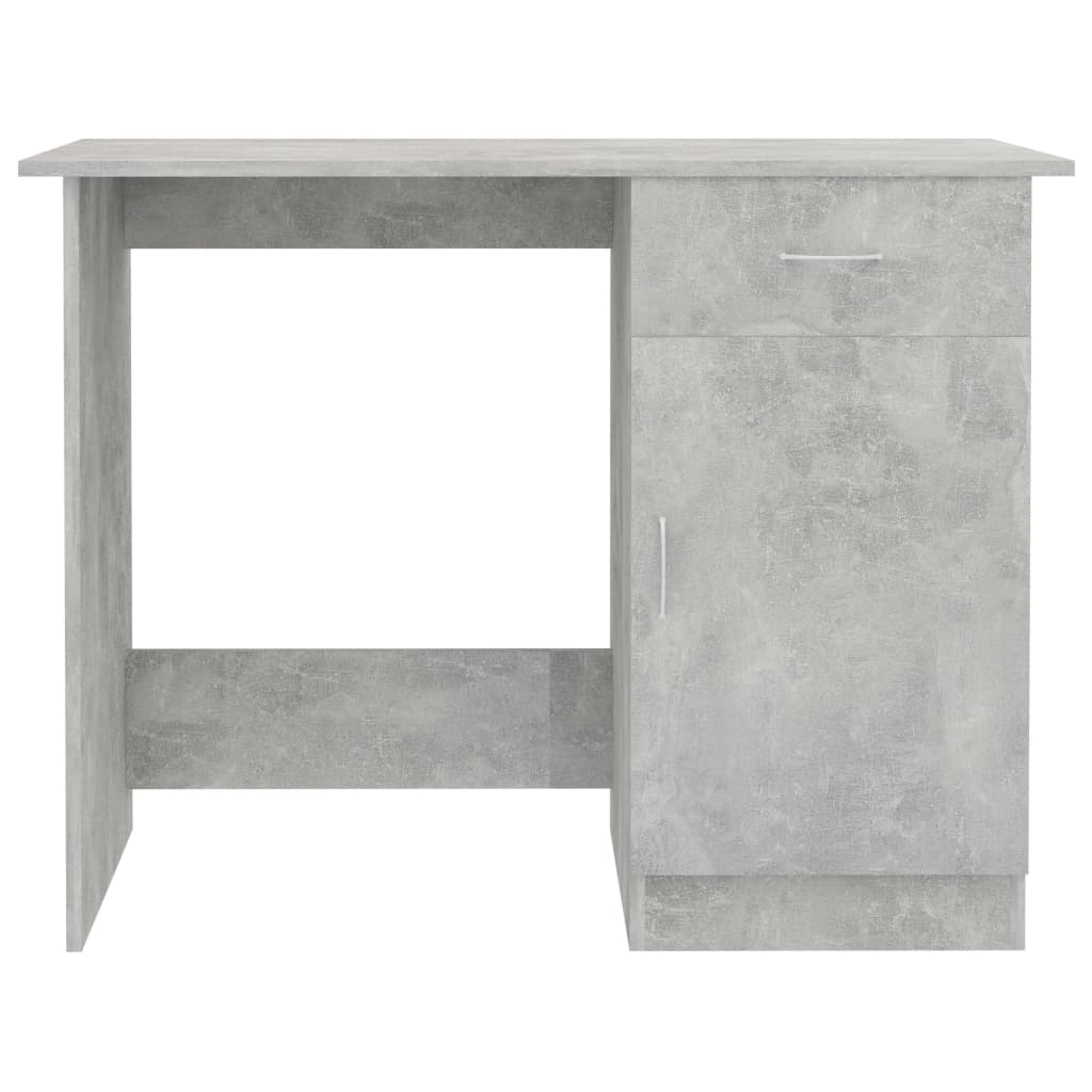 Scrivania Grigio Cemento 100x50x76 cm in Legno Multistrato 801084