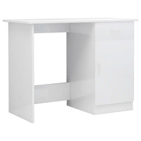 Scrivania Bianco Lucido 100x50x76 cm in Legno Multistrato 801086