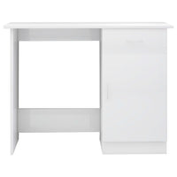 Scrivania Bianco Lucido 100x50x76 cm in Legno Multistrato 801086