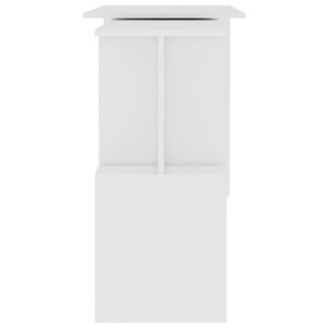 Scrivania ad Angolo Bianca 200x50x76 cm in Legno Multistrato 801098
