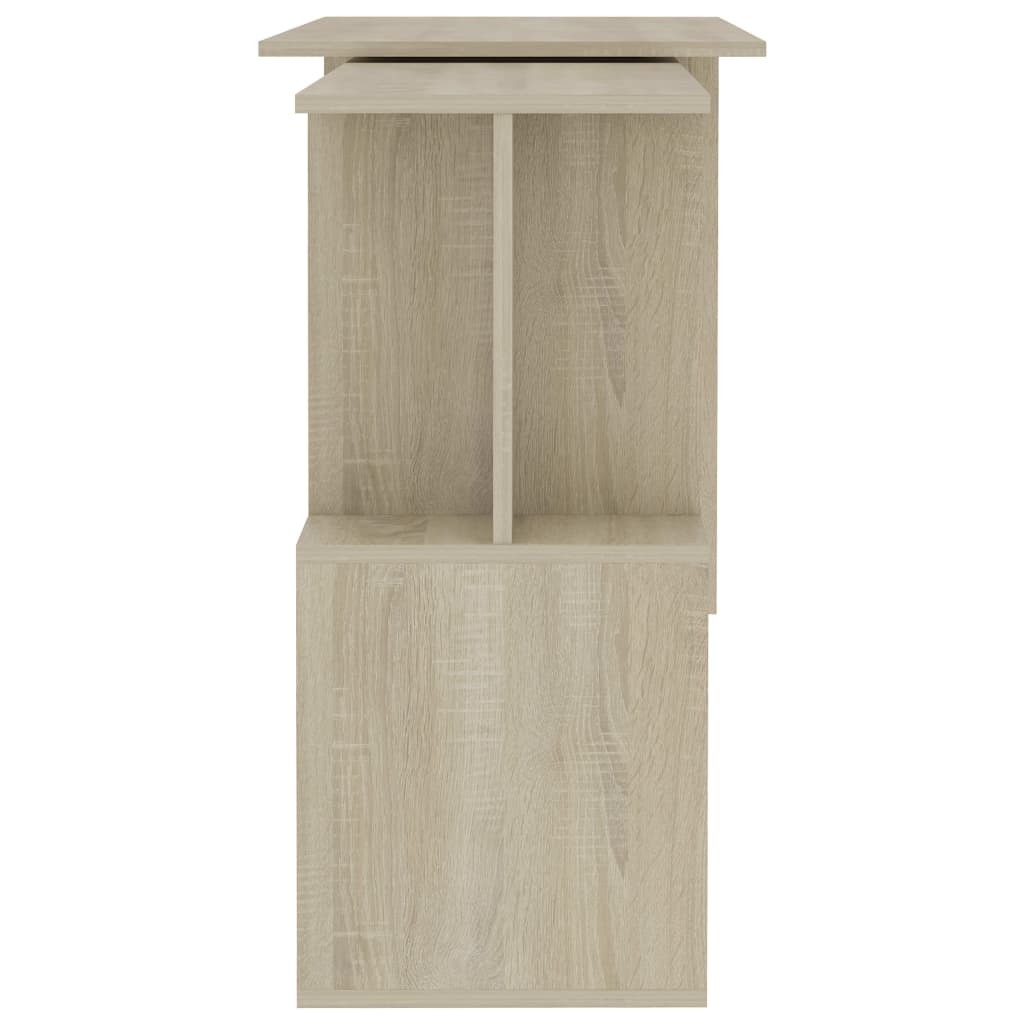Scrivania Angolo Rovere Sonoma 200x50x76 cm Legno Multistrato