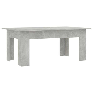 Tavolino Salotto-Tavolino da Soggiorno Grigio Cemento 100x60x42 cm Legno Multistrato