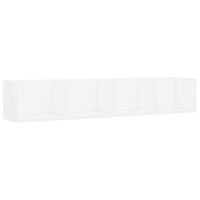 Scaffale Porta CD a Parete Bianco 100x18x18 cm in Truciolato cod mxl 47881