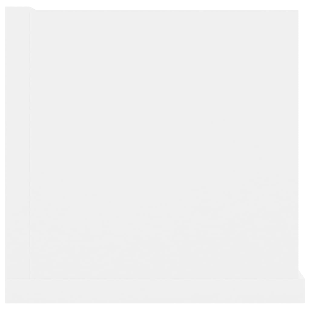 Scaffale Porta CD a Parete Bianco 100x18x18 cm in Multistrato 801319