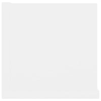 Scaffale Porta CD a Parete Bianco 100x18x18 cm in Multistrato 801319