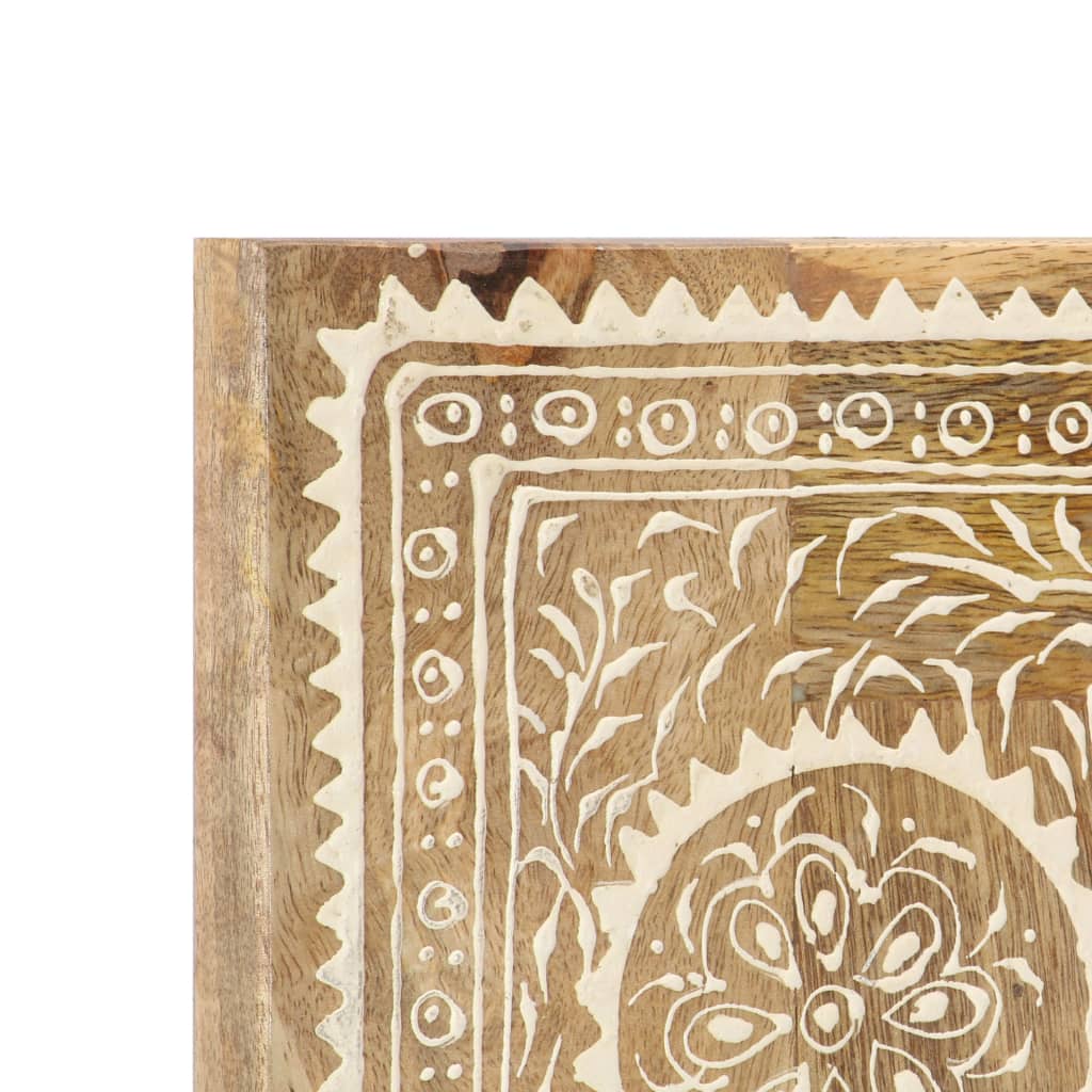 Specchio Dipinto a Mano 40x55 cm in Legno Massello di Mango 286156