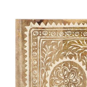 Specchio Dipinto a Mano 40x55 cm in Legno Massello di Mango 286156