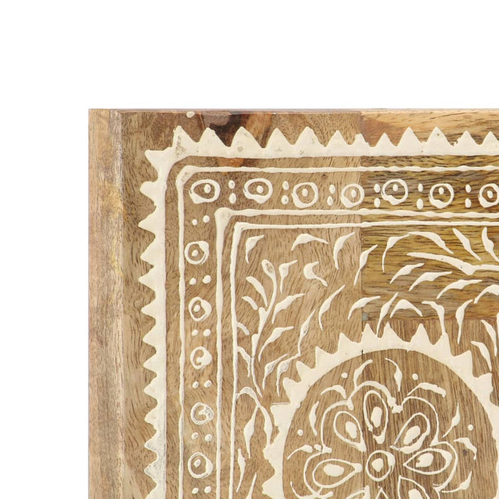 Specchio Dipinto a Mano 40x55 cm in Legno Massello di Mango 286156