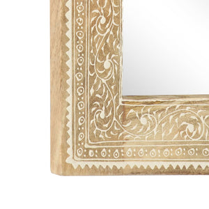 Specchio Dipinto a Mano 40x55 cm in Legno Massello di Mango 286156