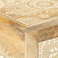 Comodino Dipinto a Mano 40x30x60 cm in Legno Massello di Mango 286161