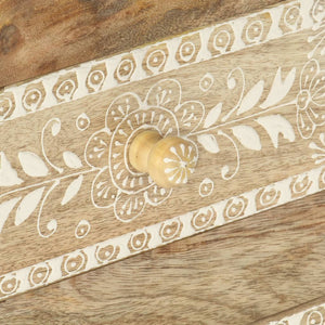 Comodino Dipinto a Mano 40x30x60 cm in Legno Massello di Mango cod mxl 56620