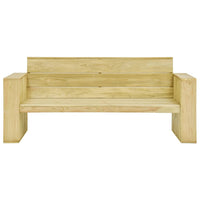 Panchina da Giardino 179 cm in Legno di Pino Impregnato 49037