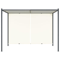 Pergola con Tetto Regolabile Bianco Crema 3x3 m in Acciaio 49323