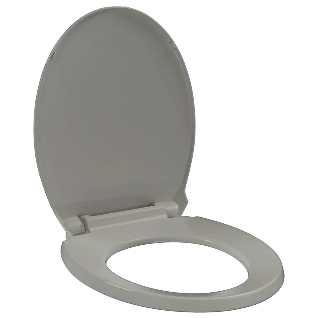 Tavoletta WC a Chiusura Ammortizzata Grigio Ovale 145816