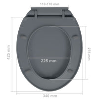 Tavoletta WC a Chiusura Ammortizzata Grigio Ovale cod mxl 51970