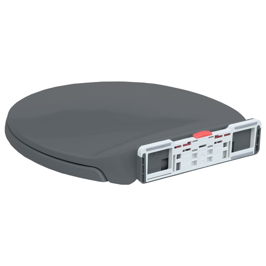 Copriwater Chiusura Ammortizzata e Sgancio Rapido Grigio Ovale cod mxl 53212