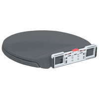 Copriwater Chiusura Ammortizzata e Sgancio Rapido Grigio Ovale cod mxl 53212