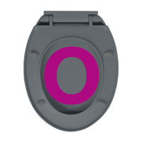 Copriwater Chiusura Ammortizzata e Sgancio Rapido Grigio Ovale cod mxl 53212