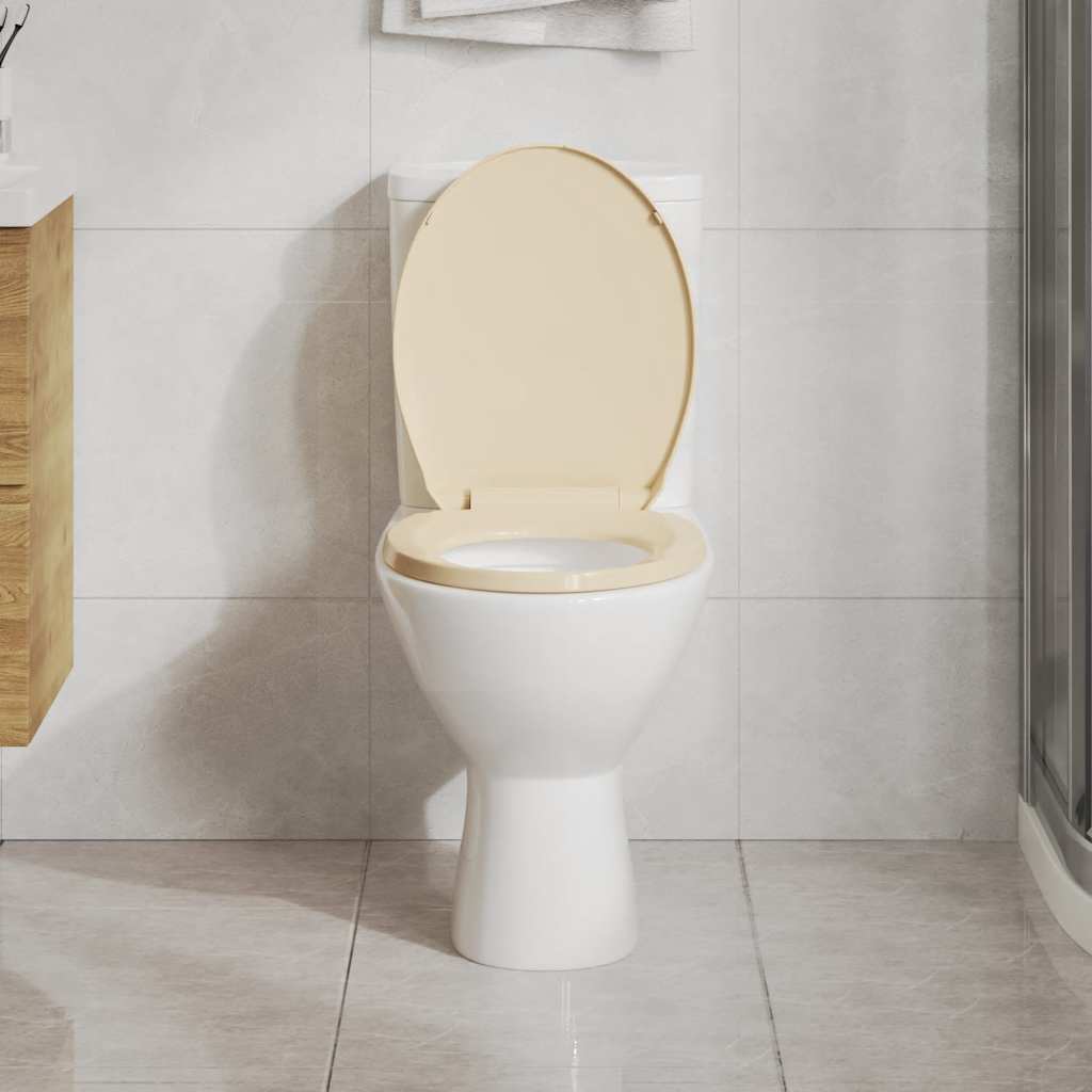 Tavoletta WC a Chiusura Ammortizzata Beige Ovale 145820
