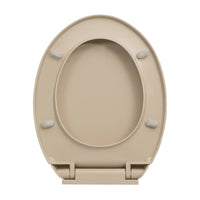 Sedile WC coperchio WC con chiusura ammortizzata beige ovale 02_0002921
