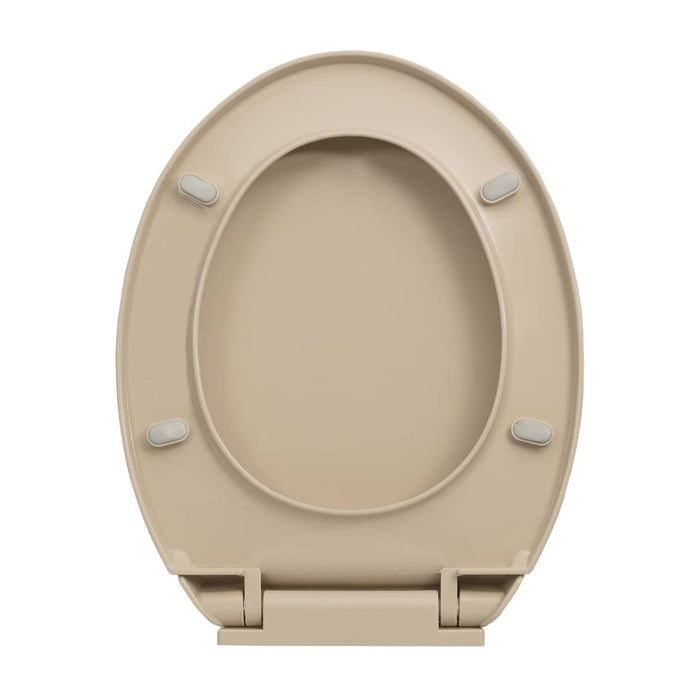 Sedile WC coperchio WC con chiusura ammortizzata beige ovale 02_0002921