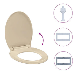 Tavoletta WC a Chiusura Ammortizzata Beige Ovale 145820