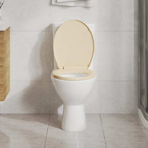 Copriwater Chiusura Ammortizzata e Sgancio Rapido Beige Ovale 145821