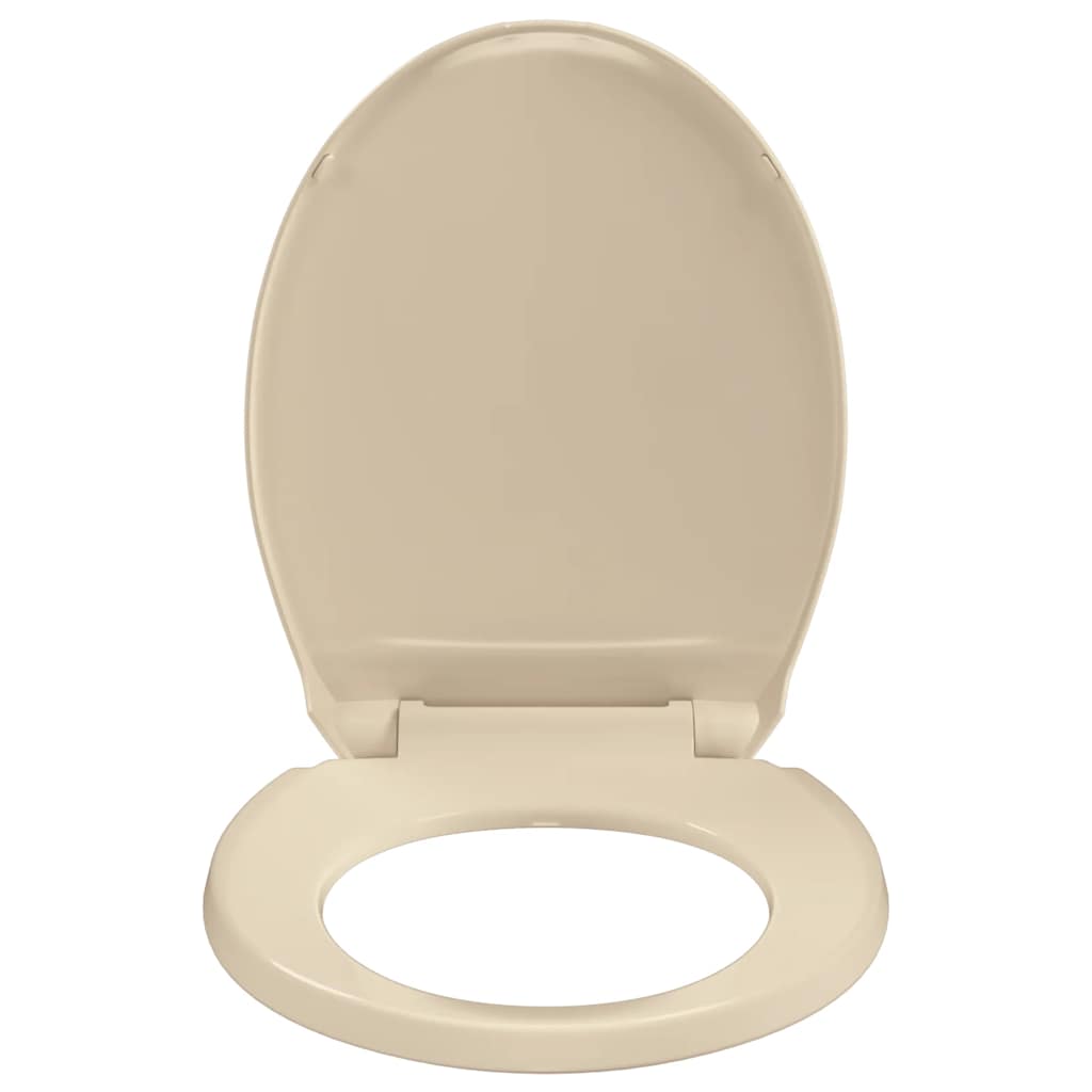 Copriwater Chiusura Ammortizzata e Sgancio Rapido Beige Ovale 145821