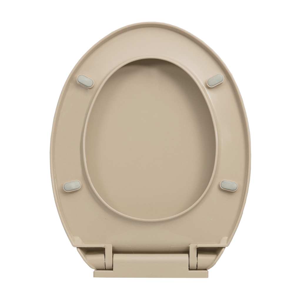 Copriwater Chiusura Ammortizzata e Sgancio Rapido Beige Ovale cod mxl 51164