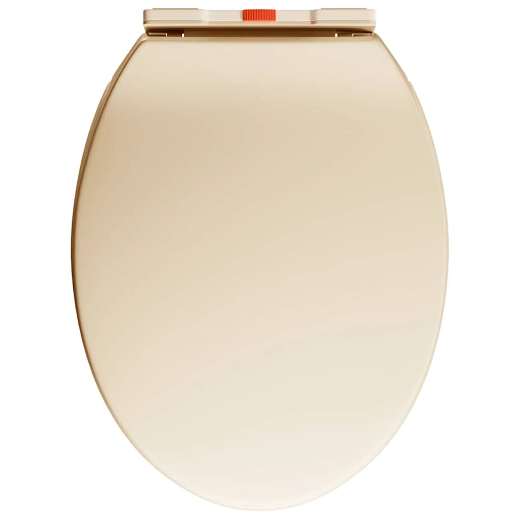 Copriwater Chiusura Ammortizzata e Sgancio Rapido Beige Ovale 145821