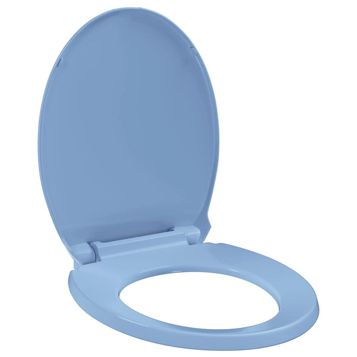 Tavoletta WC a Chiusura Ammortizzata Blu Ovale 145822