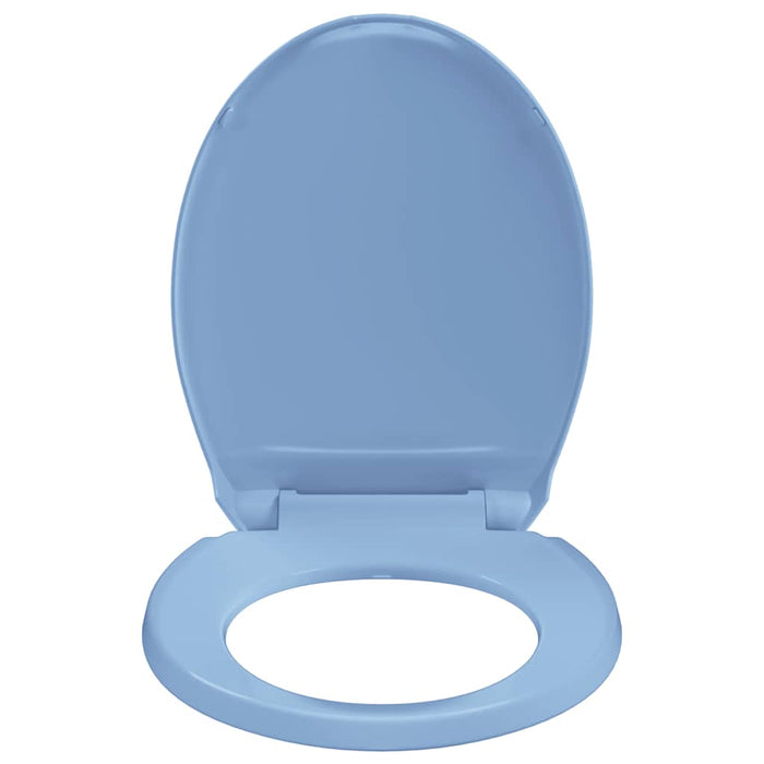 Tavoletta WC a Chiusura Ammortizzata Blu Ovale 145822