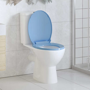 Tavoletta WC a Chiusura Ammortizzata Blu Ovale 145822