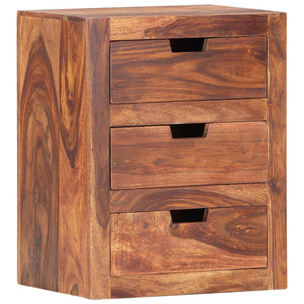 Comodino 40x30x50 cm in Legno Massello di Sheesham cod mxl 65652