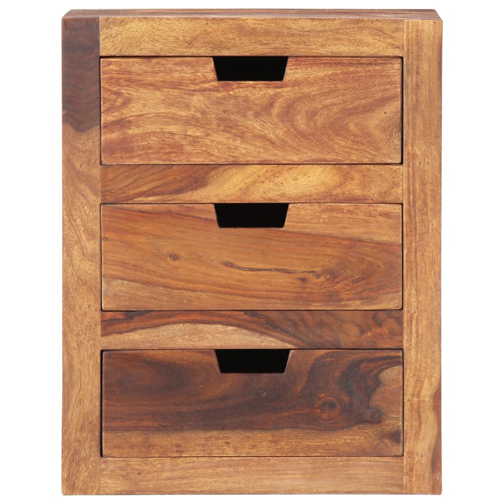 Comodino 40x30x50 cm in Legno Massello di Sheesham cod mxl 65652