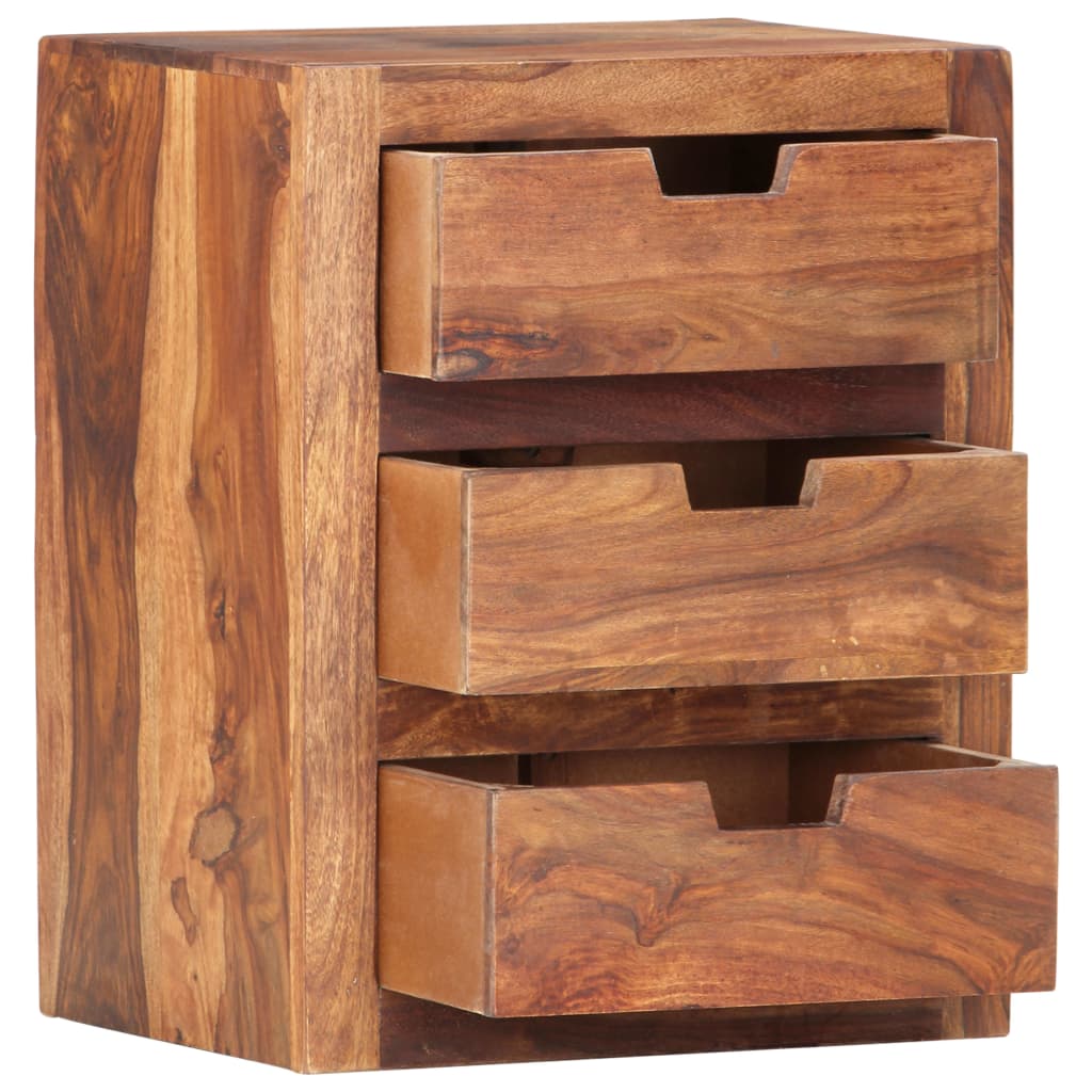 Comodino 40x30x50 cm in Legno Massello di Sheesham cod mxl 65652