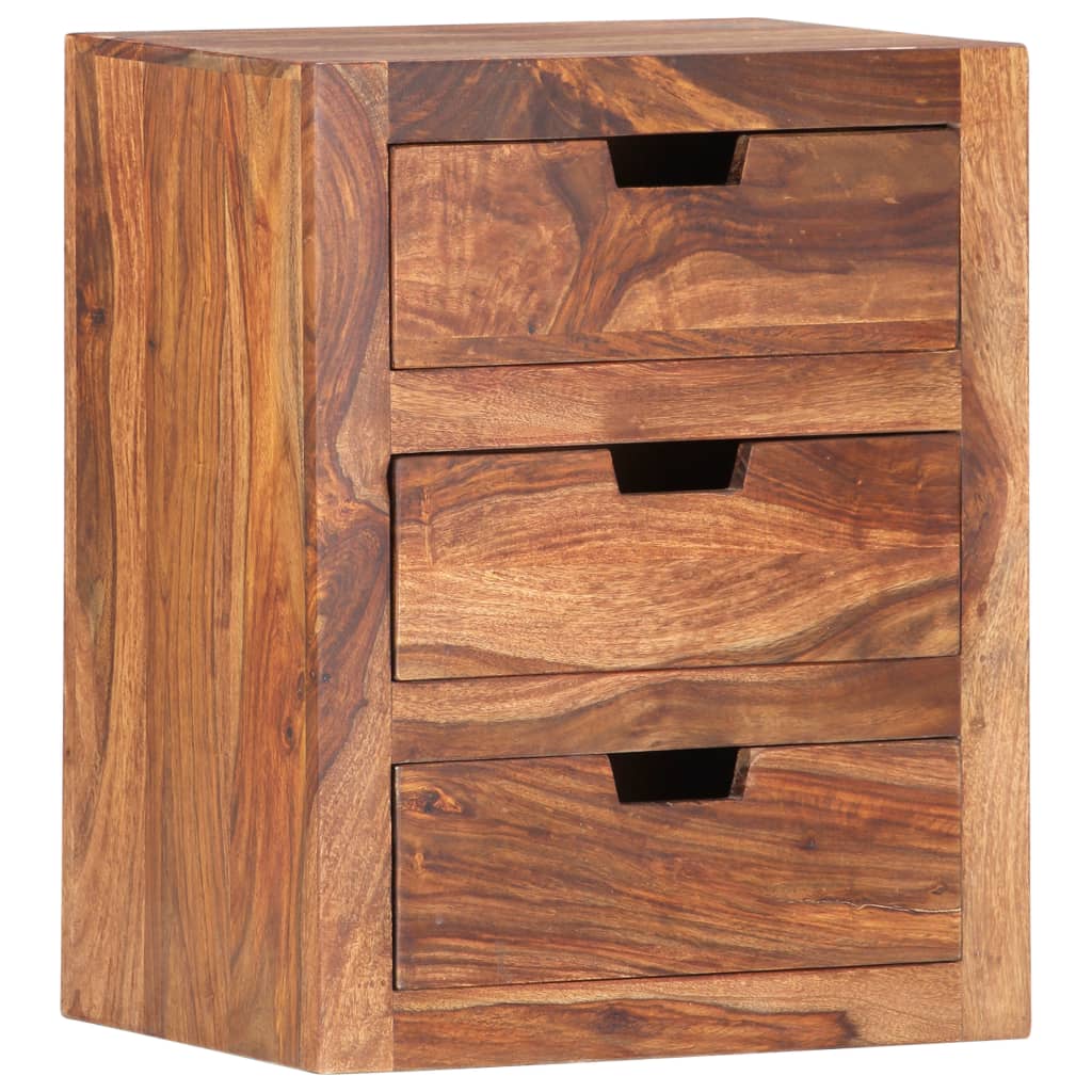 Comodino 40x30x50 cm in Legno Massello di Sheesham cod mxl 65652