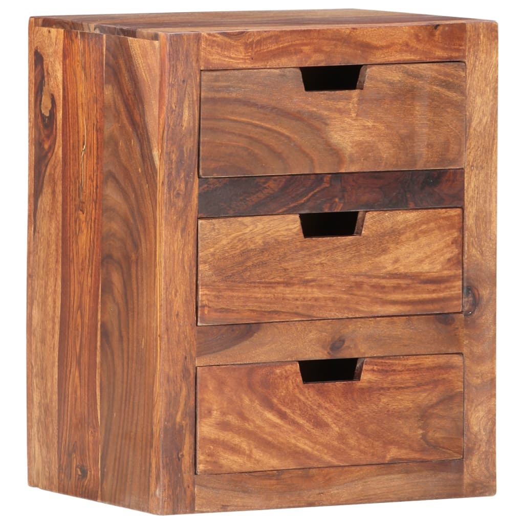 Comodino 40x30x50 cm in Legno Massello di Sheesham cod mxl 65652