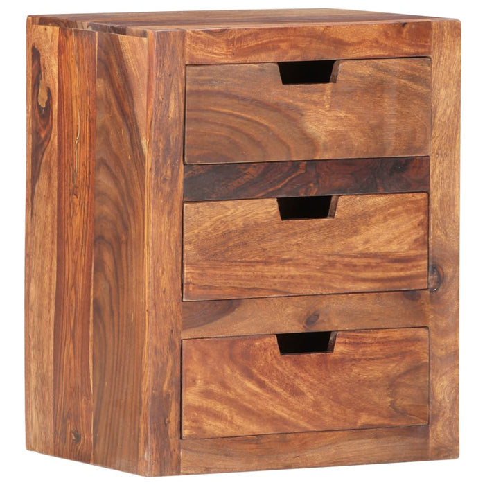 Comodino 40x30x50 cm in Legno Massello di Sheesham cod mxl 65652