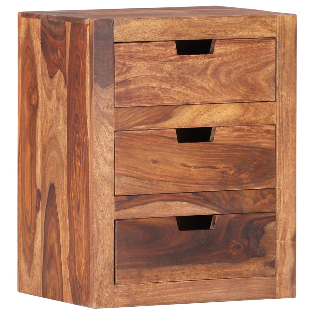 Comodino 40x30x50 cm in Legno Massello di Sheesham cod mxl 65652