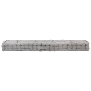 Cuscino per Pallet e Pavimento in Cotone 120x40x7 cm Grigio cod mxl 54226