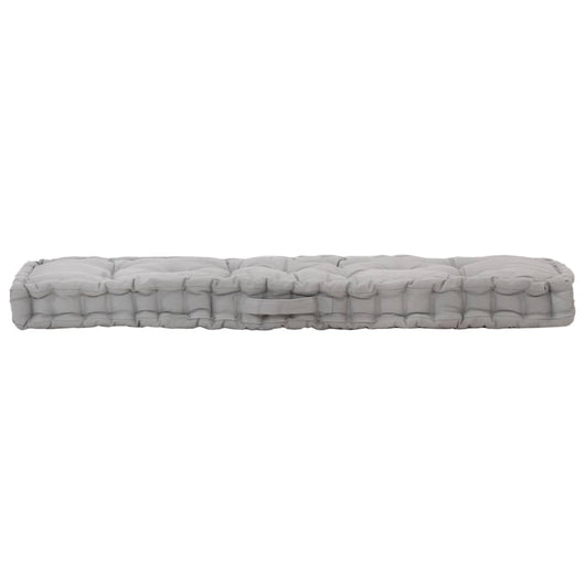 Cuscino per Pallet e Pavimento in Cotone 120x40x7 cm Grigio cod mxl 54226