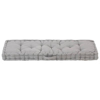 Cuscino per Pallet e Pavimento in Cotone 120x40x7 cm Grigio cod mxl 54226