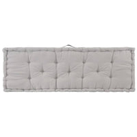 Cuscino per Pallet e Pavimento in Cotone 120x40x7 cm Grigio cod mxl 54226