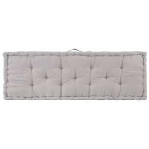Cuscino per Pallet e Pavimento in Cotone 120x40x7 cm Grigio cod mxl 54226