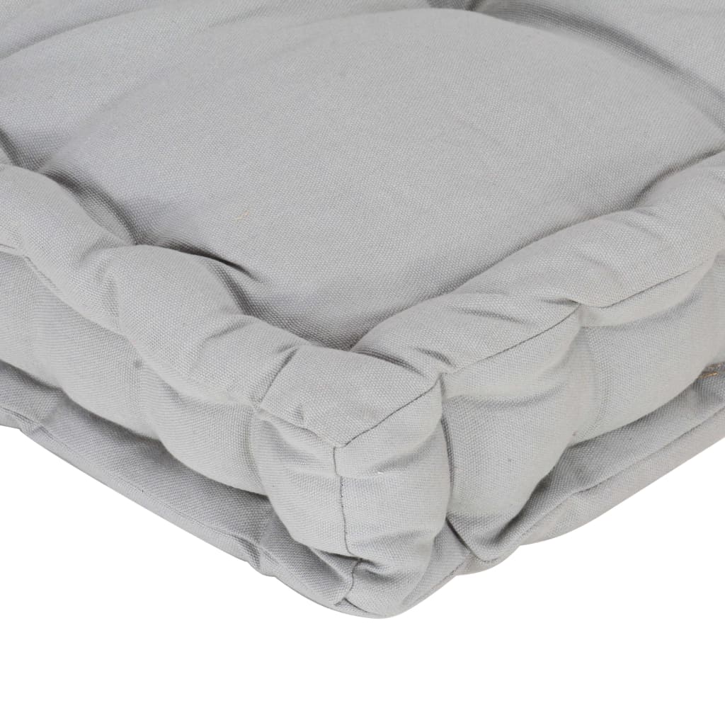 Cuscino per Pallet e Pavimento in Cotone 120x40x7 cm Grigio cod mxl 54226